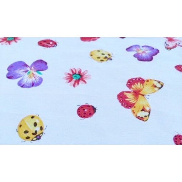 Vintage Moda Italiana Scarf With Butterfly Floral Print Hair Accessory - Picture 3 of 5